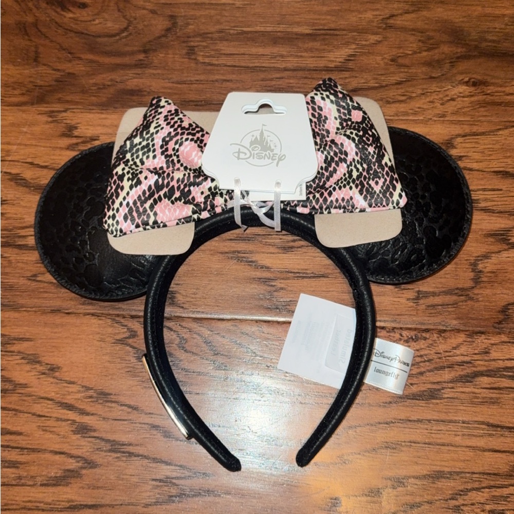 Disney Black and Pink Minnie Mouse Bow Headband